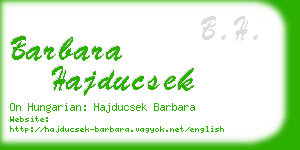 barbara hajducsek business card